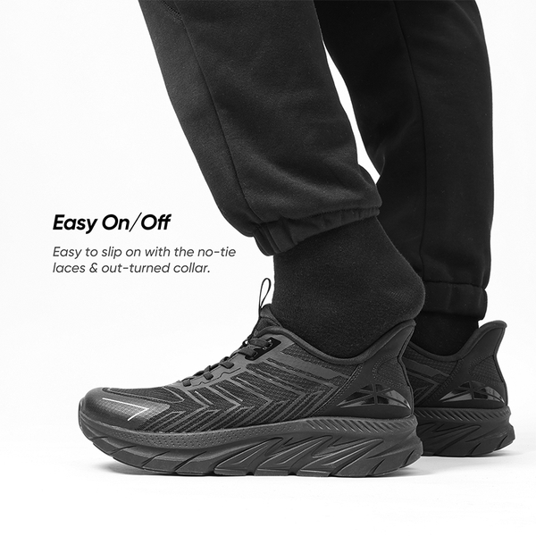 [ALLSWIFIT 2.0] Men's Comfortable Non-Slip Workout Sneakers - ALL BLACK - 2